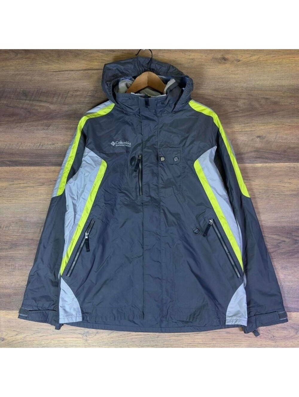 Columbia Youth Interchange Jacket 18/20 Black Gray Winter